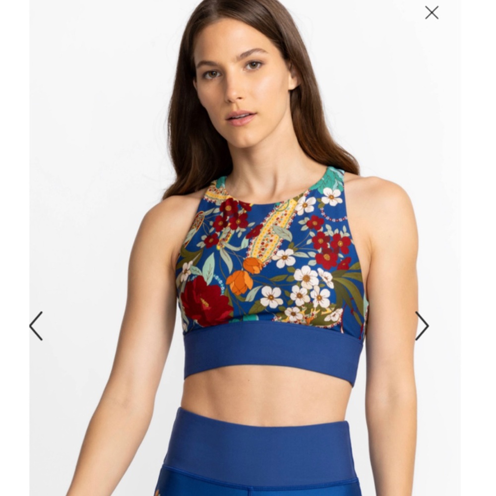 NWOT johnny Was Teebee High Neck Cutout Sports Bra